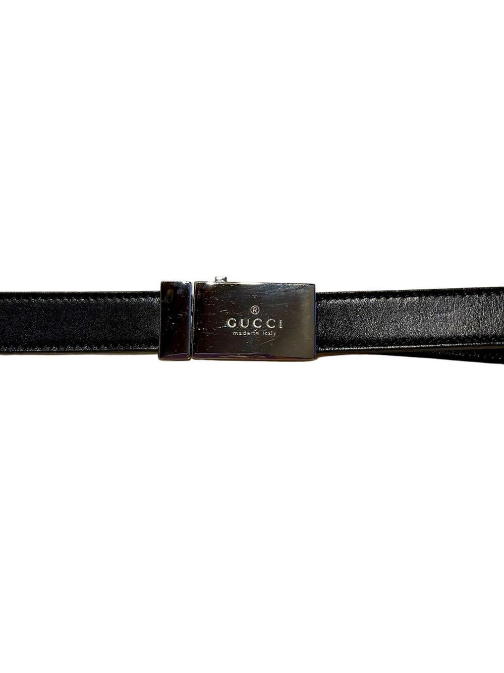 Black Gucci Clip Belt Authentic